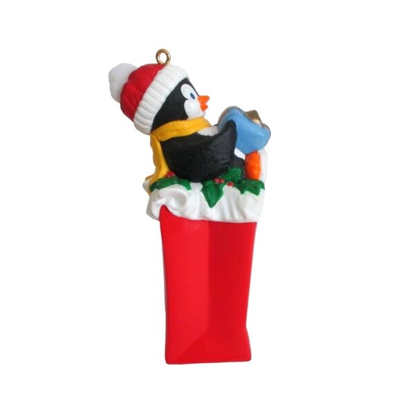Vintage Hallmark Penguin Christmas Ornament 1996 A Mom is a Special Gift - Picture 2 of 6